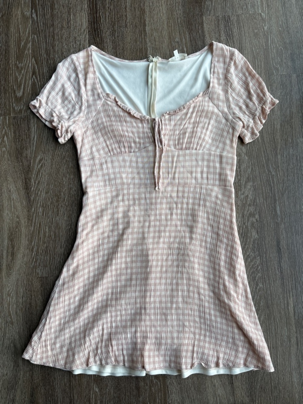 Bohme Pink Gingham Mini Dress
